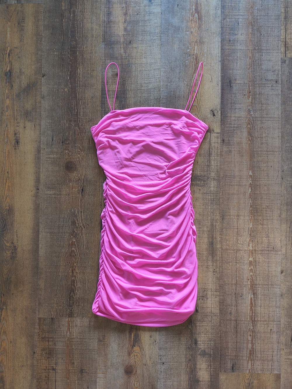 Princess Polly Pink Bodycon Spaghetti Strap Open Back Mini Party Dress Size 4